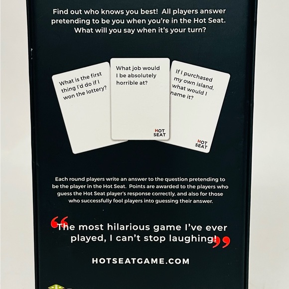 Hot Seat Card Game: The Party Game That's All About You (Ages 10+) New-Open - Picture 2 of 4